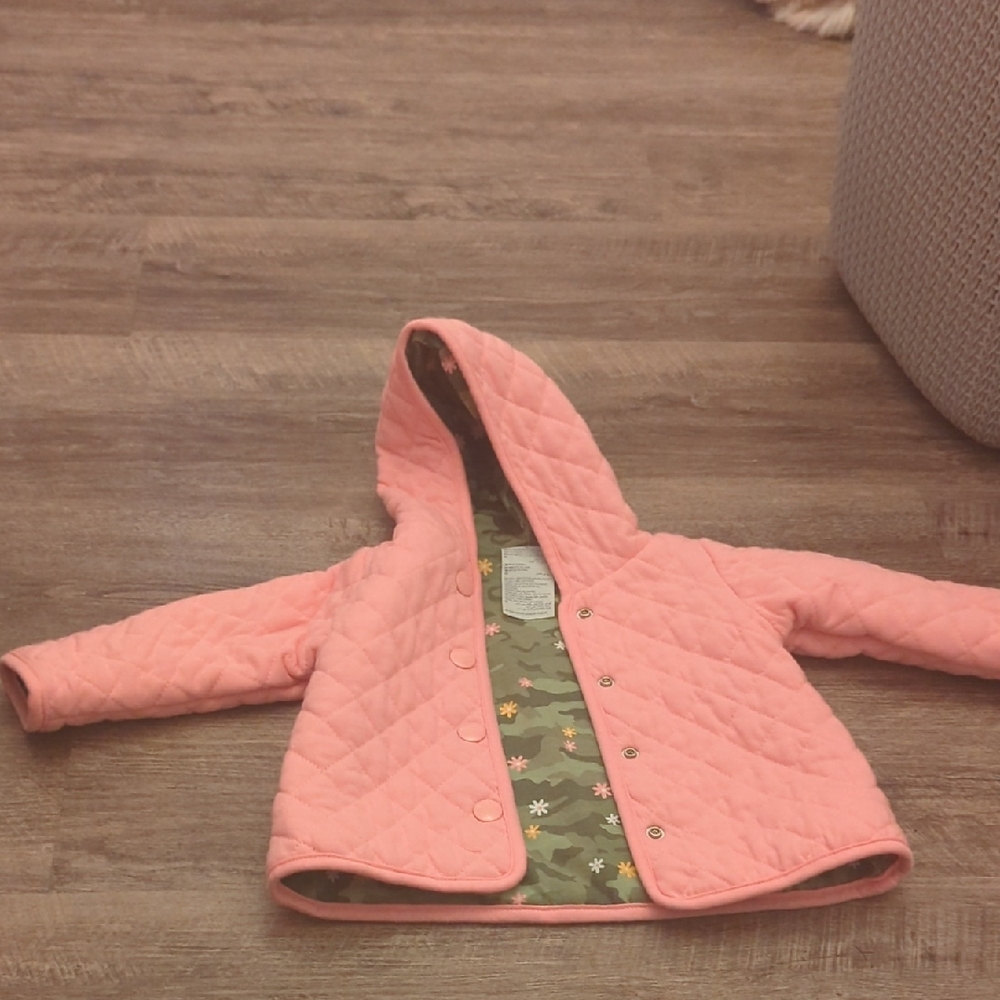 First Impressions Pink Quilted Puffer Jacket